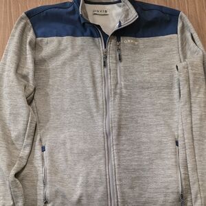 Orvis Gray and Blue Full-Zip Jacket
